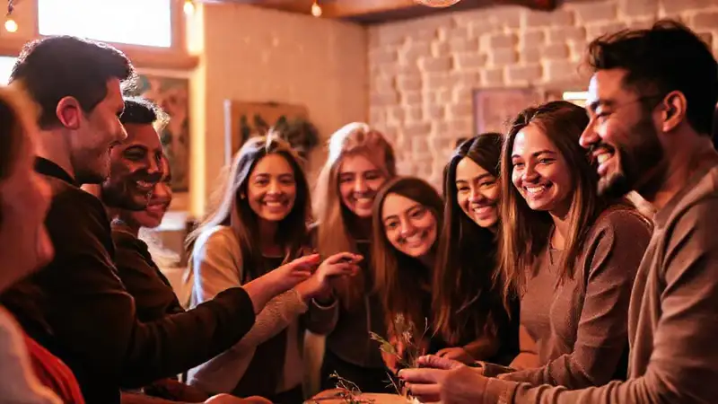 Un grupo cálido crea conexión y alegría