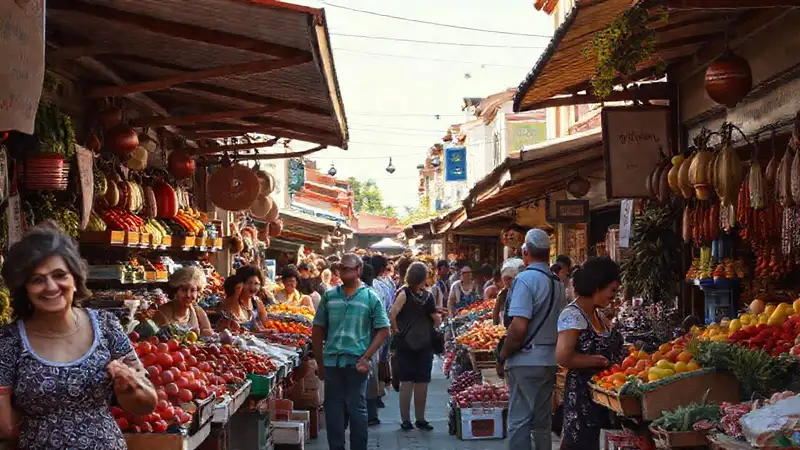 Mercado vibrante