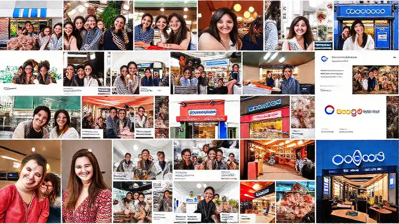 Un collage atractivo y profesionalmente creativo