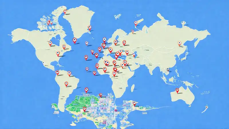Un mapa digital visualmente atractivo viaja