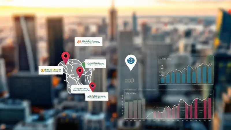 Mapa empresarial analítico y vibrante