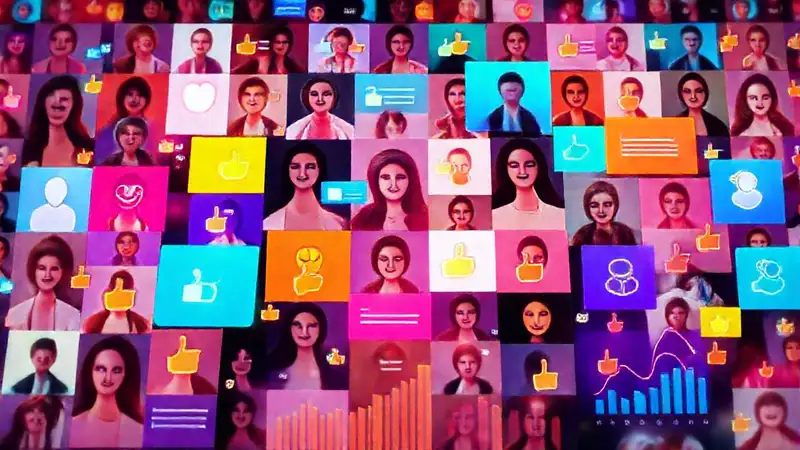 Redes sociales dinámicas, atractivas y modernas