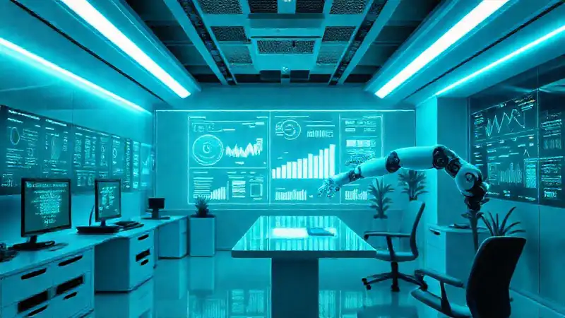 Oficina futurista: eficiencia, calma y digitalidad