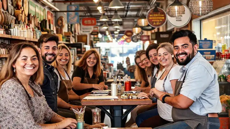 La comunidad celebra negocios locales felices
