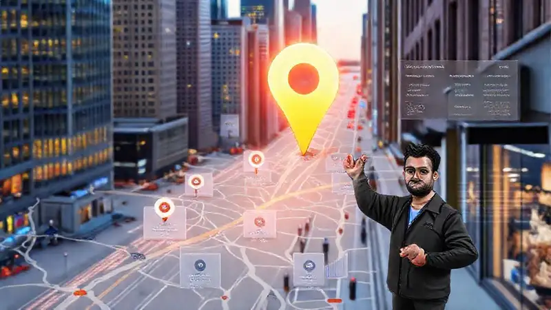 Mapa digital muestra negocios locales vibrantes