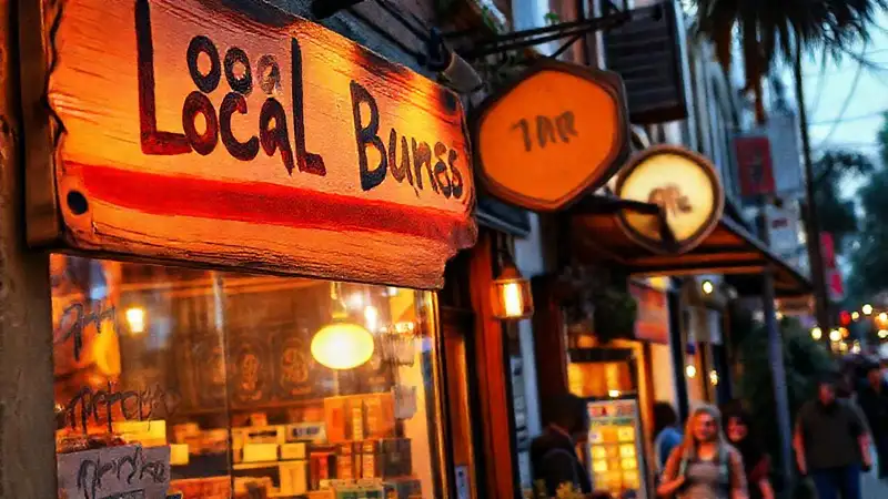 Una tienda local transmite calidez y alegría