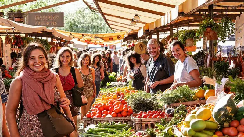 Un mercado local ofrece vida y frescura
