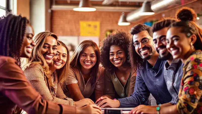 Un equipo diverso prospera en comunidad