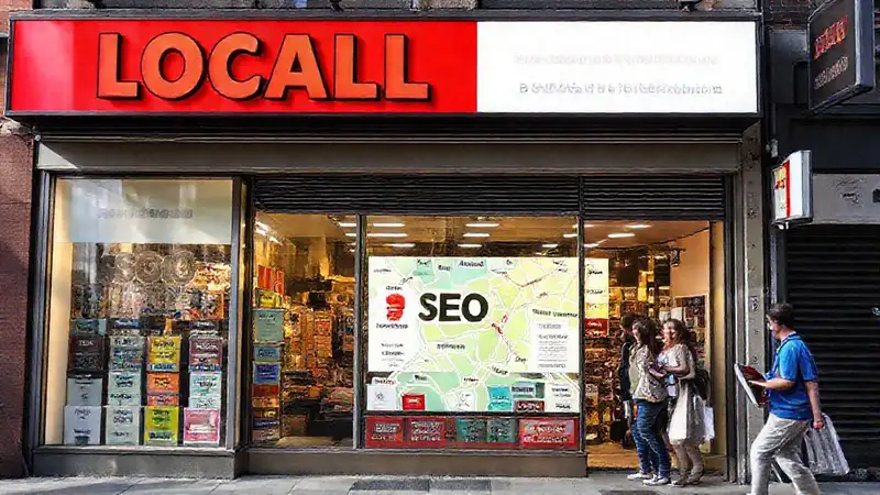 Negocio local atractivo y visible en la ciudad
