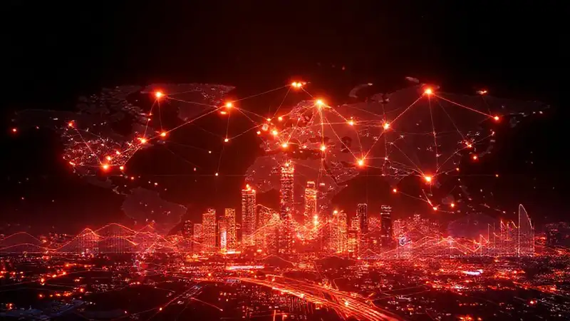 Gráficos de datos futuristas iluminan análisis