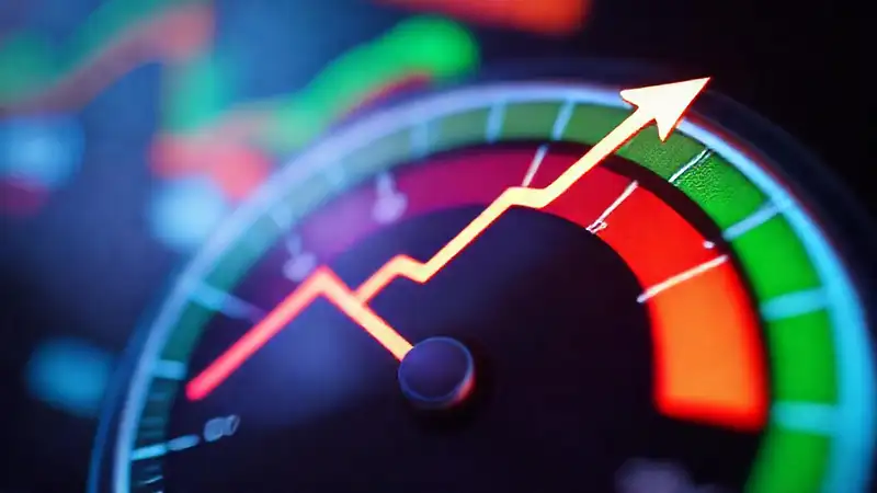Indicador digital muestra tendencia alcista optimista