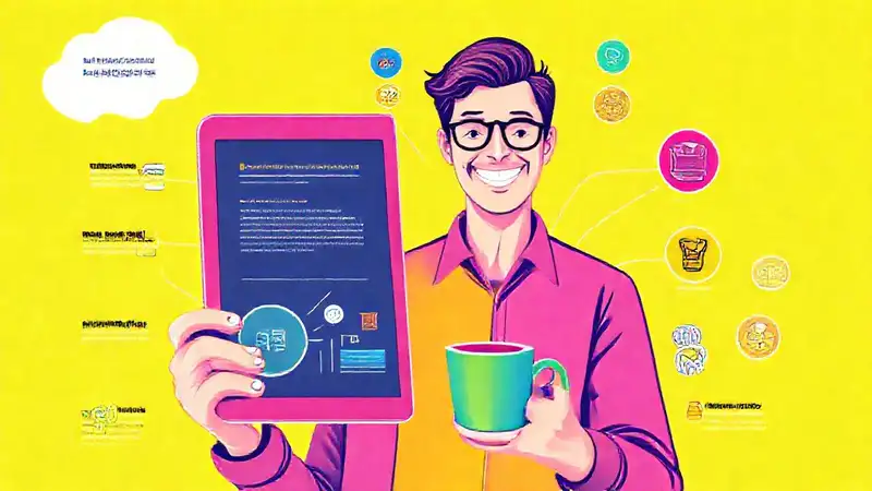 Un emprendedor sonríe con recursos digitales