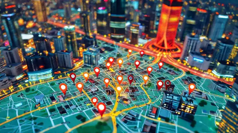Diseño moderno destaca negocios urbanos brillantes