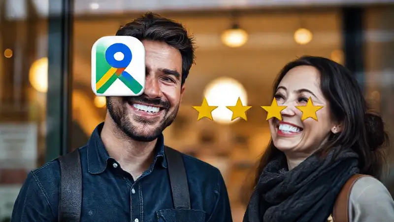 Cliente feliz en negocio de servicios