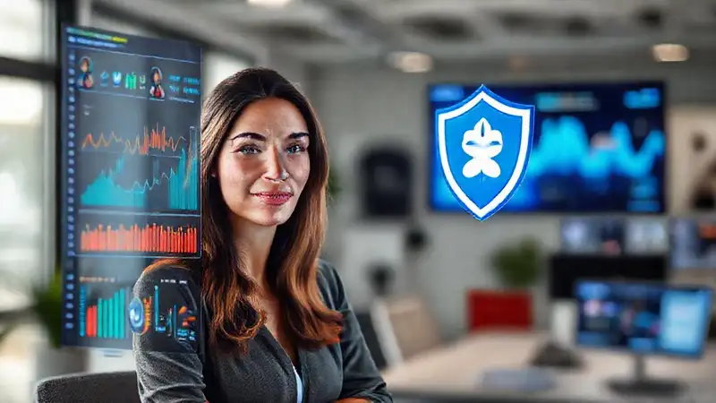 Una mujer confía en su reputación digital