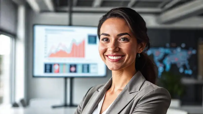 Una ejecutiva segura gestiona una crisis digital