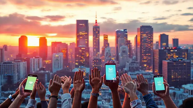 Ciudades modernas donan con tecnología brillante