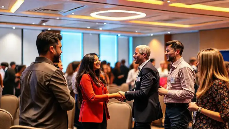 Reunión diversa, conexiones profesionales y colaboración