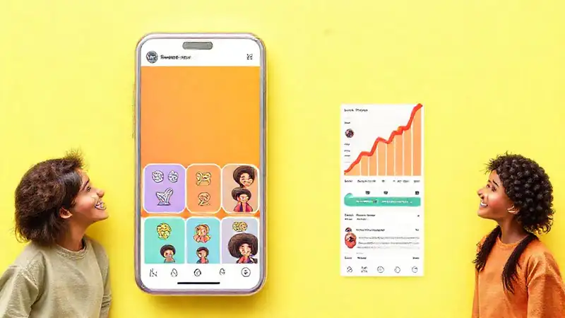 Mockup de Instagram: diseño juvenil y educativo