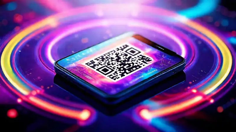 Código QR moderno y atractivo digital