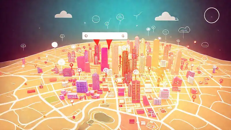 Mapa urbano brillante
