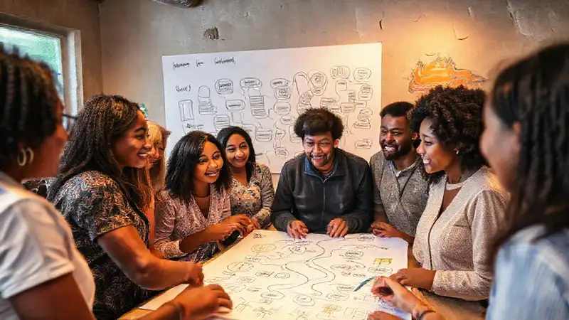Comunidad colaborativa crea ideas brillantes