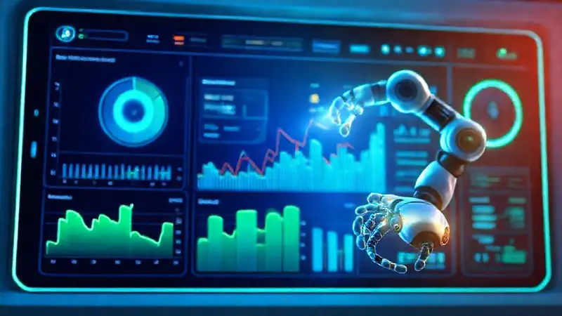 Interfaz digital futurista: eficiencia y automatización