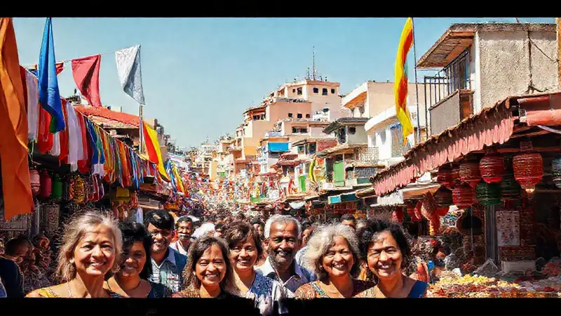 Una comunidad vibrante y colorida florece