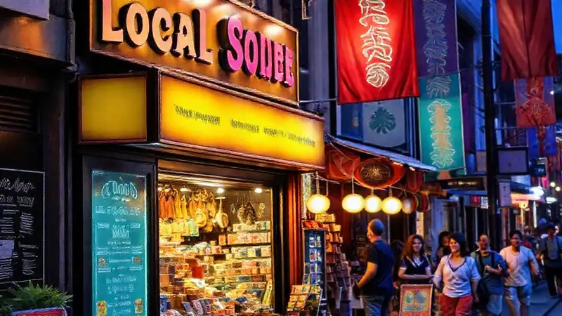 La tienda local irradia calidez y vitalidad