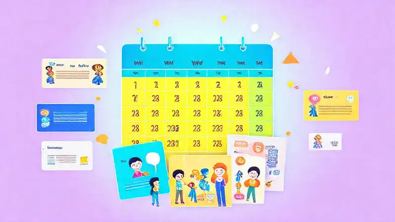 Calendario vibrante y promocional celebra el éxito