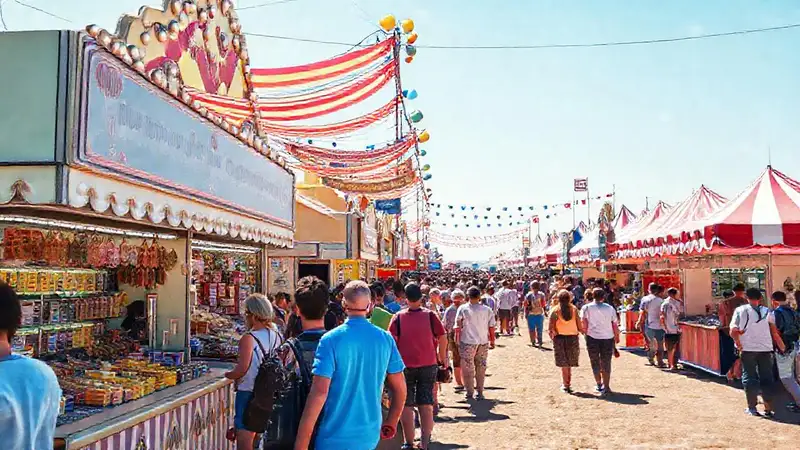 El recinto ferial era alegre y vibrante