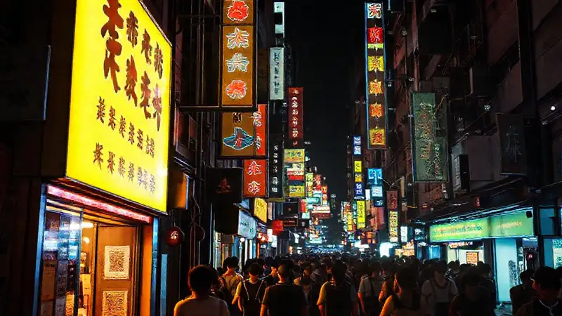 La ciudad vibra con luces nocturnas