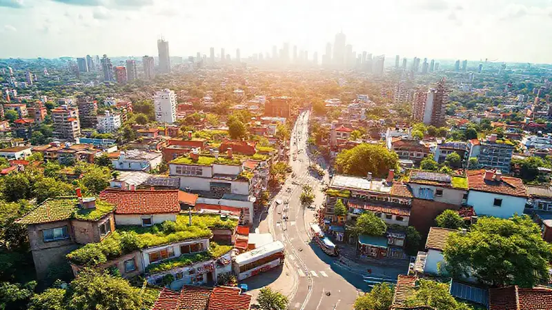 Una ciudad sostenible y colorida