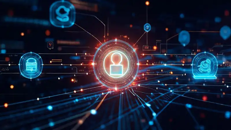Interfaz digital moderna transforma datos visualmente
