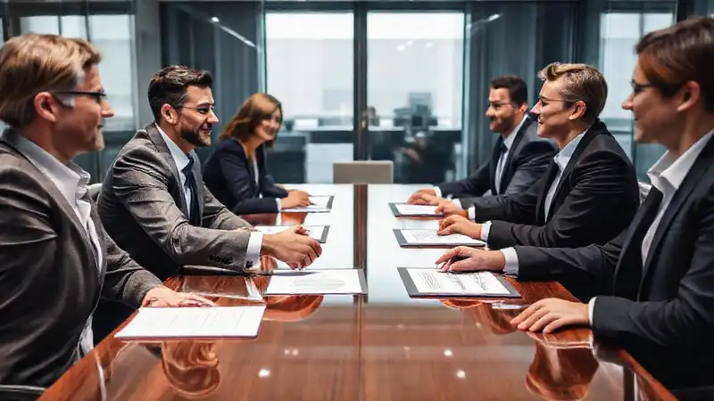 Reunión profesional: planificación estratégica y contrato