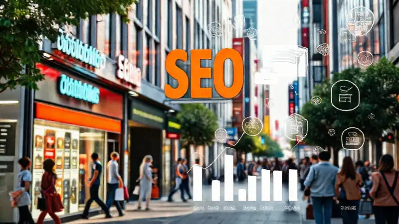 Marketing digital en ciudad vibrante