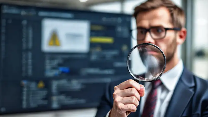 Un hombre profesional busca optimización en línea