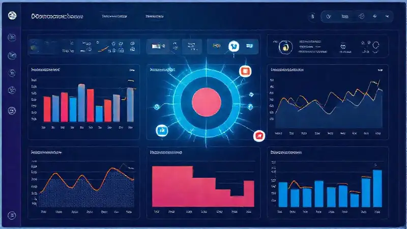 Panel digital moderno y visualmente atractivo