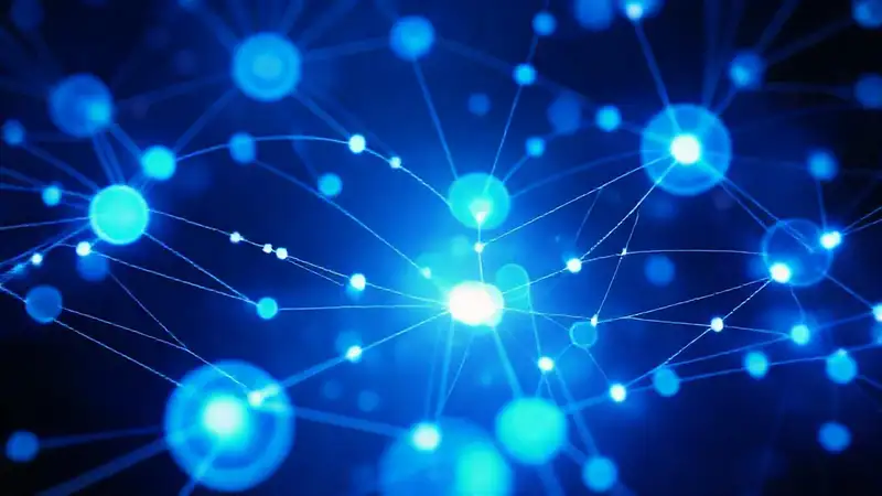 Red digital azul y minimalista