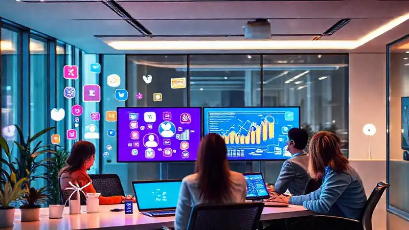 Un equipo diverso colabora en un espacio moderno