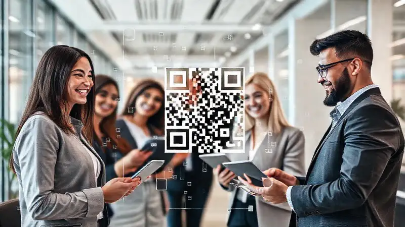 Oficina moderna: conexión, datos y clientes