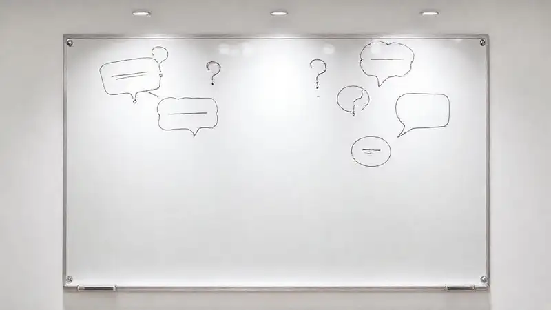 Pizarra elegante para ideas estratégicas claras