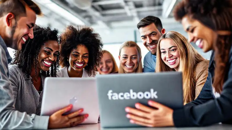Diversos equipos colaboran digitalmente con alegría