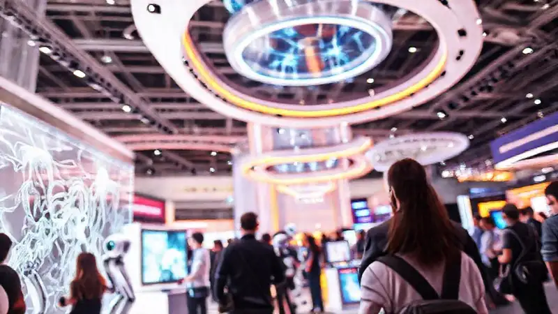 Un stand futurista cautiva a los asistentes