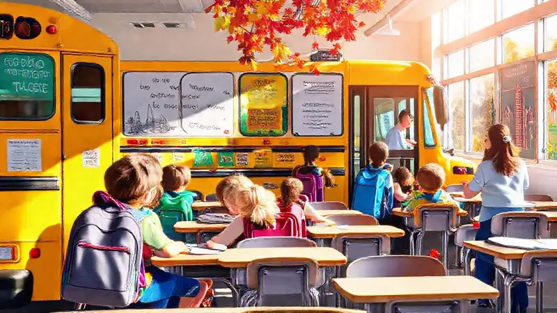 Escuela vibrante y llena de alegría